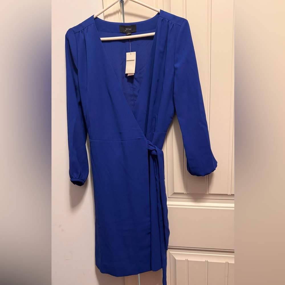 J. Crew Blue A-Line Dress with Elegant Silhouette